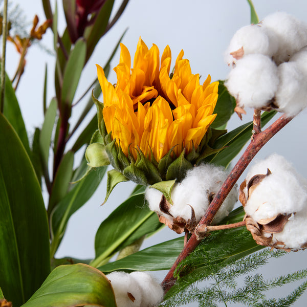 The Worker Bee (Sunflower / Cotton / Billybobs / Kangaroo Paw / Leucodendron / Snapdragon)