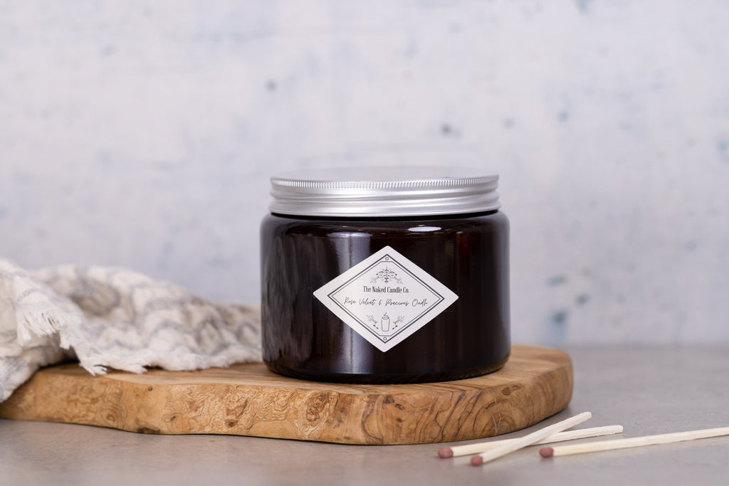 Naked Candle - Rose Velvet and Precious Oudh (Oudh, rose, geranium, jasmine and clove)