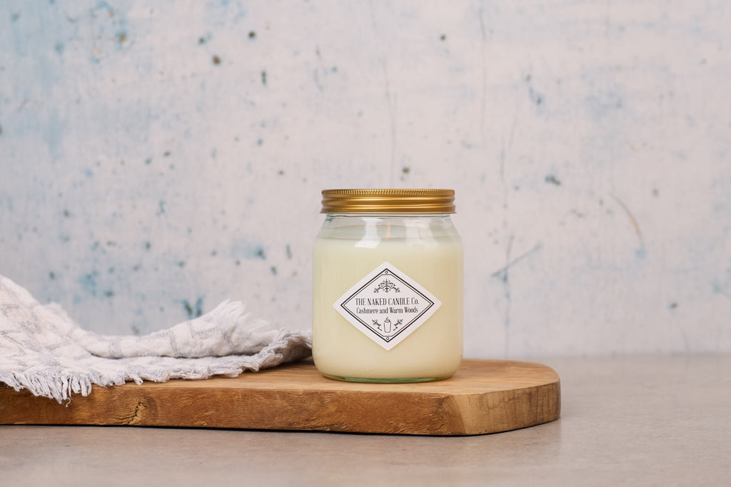 Naked Candle - Cashmere and Warm Woods (Sandalwood, saffron, cedarwood and clove.)